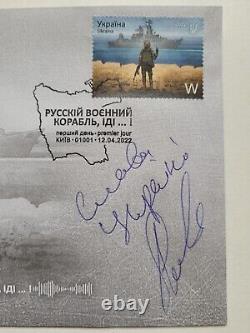 Le Vaisseau De Guerre Russe Part Pour. L'enveloppe Du Premier Jour Avec La Signature De Smelyansky