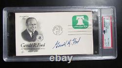 Le président Gerald Ford a signé le premier jour de couverture FDC PSA encapsulé