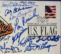 Légendes signées des Baltimore Orioles (15 signatures) FDC Autographié Premier Jour de Couverture