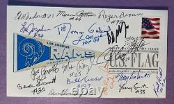 Légendes signées des Los Angeles Rams (16 signatures) FDC Autographed First Day Cover