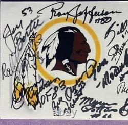 Légendes signées des Washington Redskins (12 signatures) Fdc Autographed First Day Cover