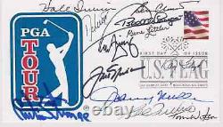 Légendes signées du golf FDC Autographié Premier Jour (13 Signatures) PGA HOF