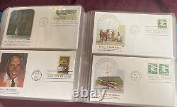 Lot de 148 belles enveloppes premier jour (EPJ) de Fleetwood sans adresse de 1984 à 1986 + Album