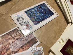 Lot de revendeur BULK vintage FDC Premiers Jour Couvertures timbres enveloppes certains plaqués or