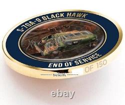 Médaille de retraite Black Hawk PMC 2022 + Timbre Doré Limité FDC PNC Rare