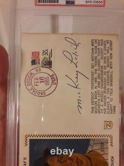 Mickey Lolich a signé New York Mets 1985 Fdc First Day Cover Psa Dna Encapsulated