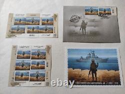 Navire de guerre russe. Bloc de timbres de couverture du premier jour de la guerre en Ukraine à Chernivtsi.