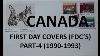Philatélie Premiers Jour Fdc S Canada Partie 4 1990 1993 Loisirs Vintage