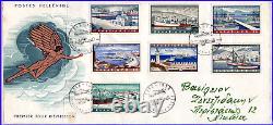 Ports / Ports de Grèce 1958 Couverture de Premier Jour des Ports / Ports (navires) Envoi Gratuit