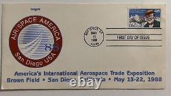 Premier Jour de Couverture de l'Inauguration de l'Air/Espace Amérique 88 à San Diego du 13 au 22 mai 1988.