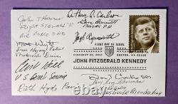Premier jour de couverture de l'assassinat de JFK signé Auto FDC (9 signatures) Hill, Paine