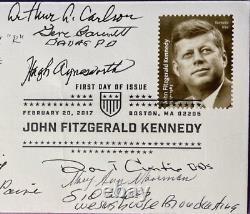 Premier jour de couverture de l'assassinat de JFK signé Auto FDC (9 signatures) Hill, Paine