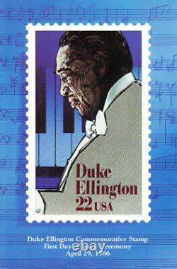 Programme de cérémonie du premier jour signé USPS #2211 Duke Ellington Musique Jazz FDC 1986