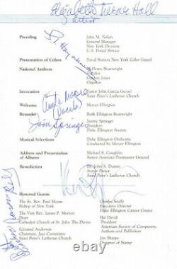 Programme de cérémonie du premier jour signé USPS #2211 Duke Ellington Musique Jazz FDC 1986