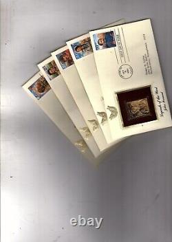 Réplique dorée américaine des timbres de premier jour 22 kt FDC 60 G5 bb18