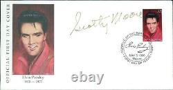 Scotty Moore, musicien, signe la couverture du premier jour d'émission d'Elvis, authentifiée par JSA.
