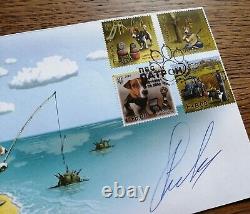 Set Fdc Cover Enveloppe Patron Minesweeper Dog Stamp Ukraine 2022 Panneau Autographe