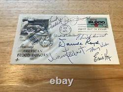 Signé 1963 National Champs Texas Longhorns Team Fdc Autograph Premier Jour De Couverture