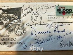 Signé 1963 National Champs Texas Longhorns Team Fdc Autograph Premier Jour De Couverture