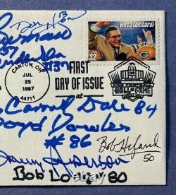 Signé 1966-67 Packers Fdc Autographié Premier Jour Couverture (15 Signatures)