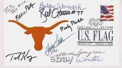 Signé 1969-70 National Champs Texas Longhorns Team Fdc Autogra Couverture Du Premier Jour