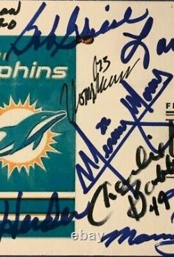 Signé 1972 17-0 Miami Dolphins Team (13 Sigs) Fdc Autograph Premier Jour Couverture