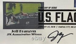 Signé Jeff Franzen Premier Jour Couverture Autographe Fdc Jfk Assassination