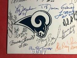 Signé Los Angeles Rams Legends (16 Sigs) Fdc Autographié Premier Jour Couverture