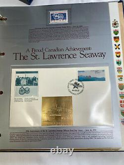 Stamp Vault Story Of Canada Fdc Set 4 Volumes + Slipcases Collection Excelsior