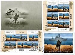 Super Set War Fdc Couvert, Stamps W & F, Postcard Et Cover Russian Warship Done